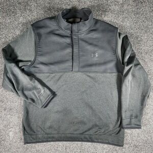 Under Armour‎ Golf 1/4 Snap Sweater Pullover Men's XXL Cold Gear Loose Mock Neck